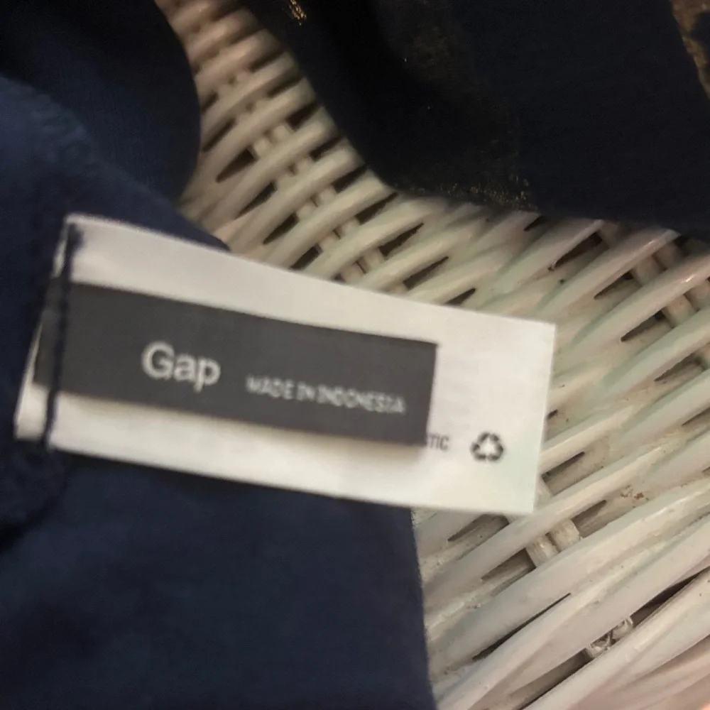 GAP Navy and Gold Striped Infinity Scarf
